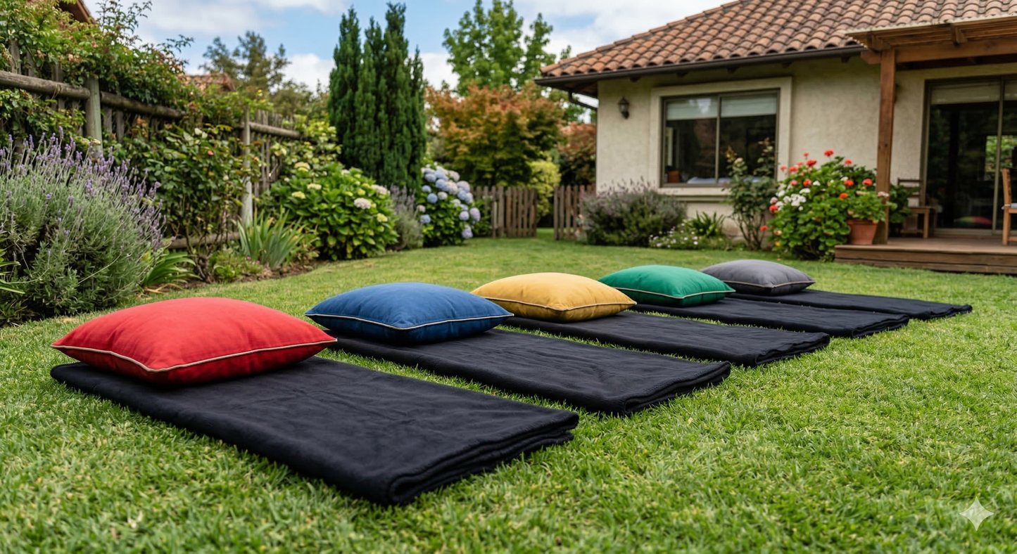 Kit Confort: 5 Mantas XL + 5 Cojines (Pack de Acomodación)